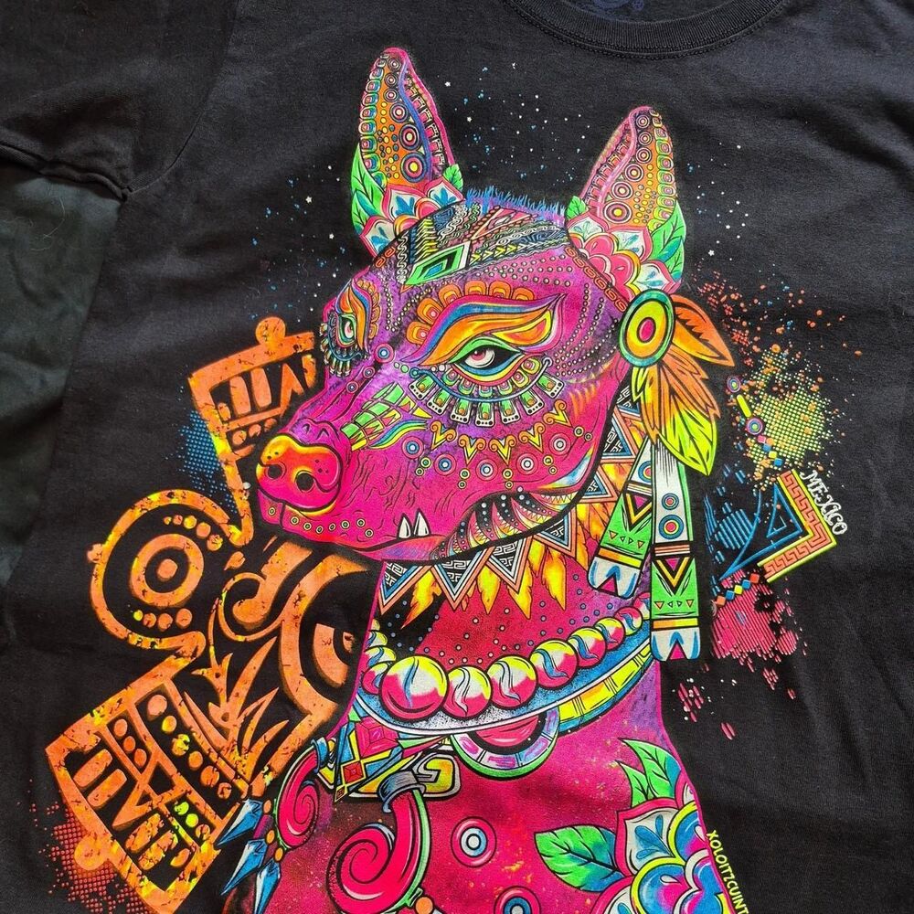 Express Women's Neon Aztec Style T-shirt NWOT Size S
